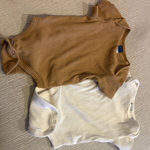 Old Navy Brown and White Kids One Pieces